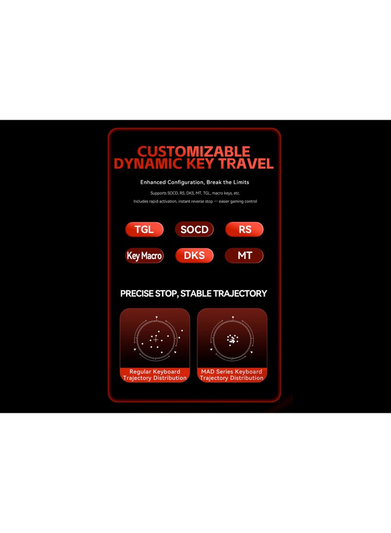 MADLIONS MAD68 PRO Aluminum Hall Effect Keyboard Switch Magnetic Silver Esport Black - Image 4